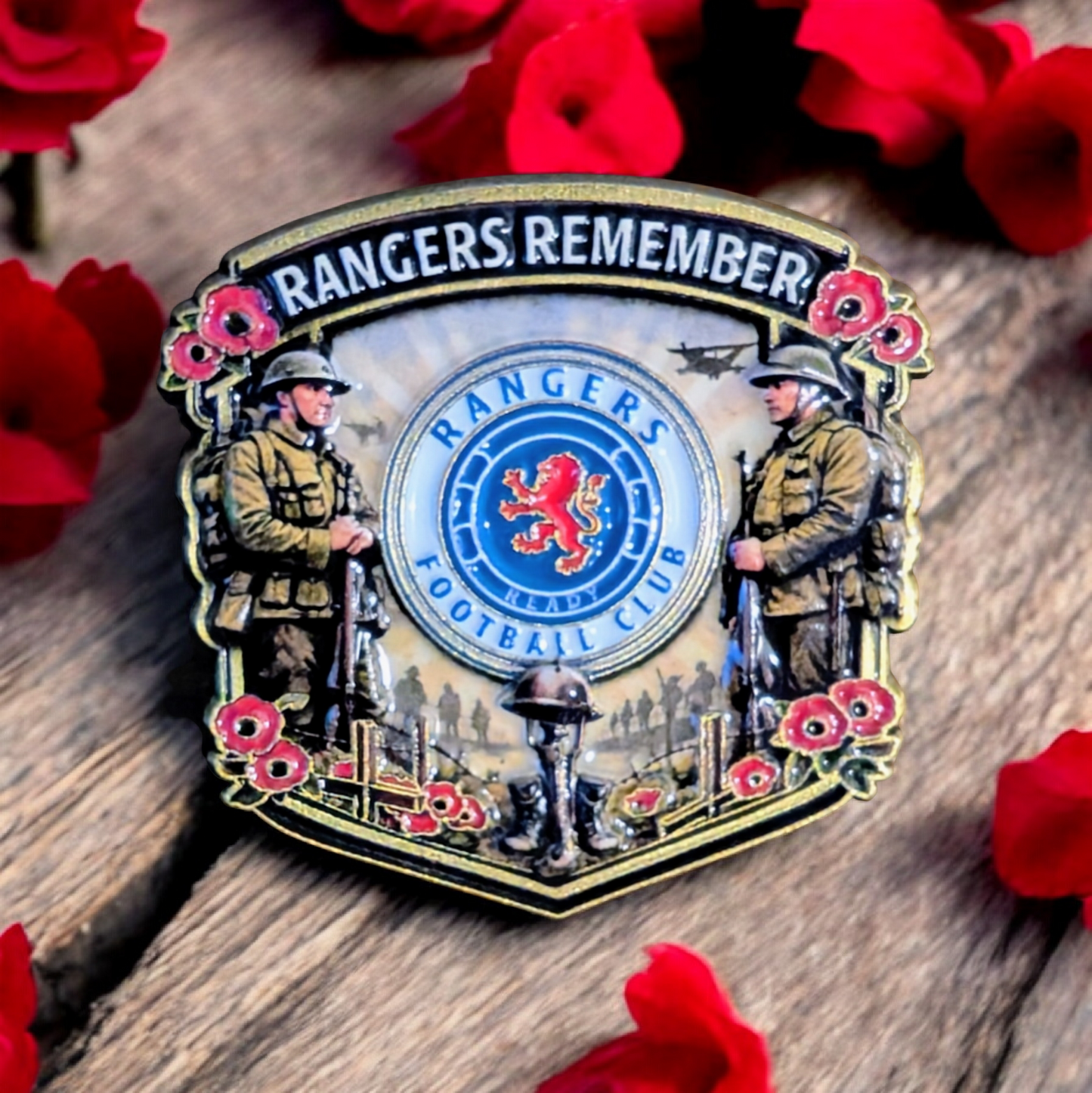 Rangers remembers pin badge
