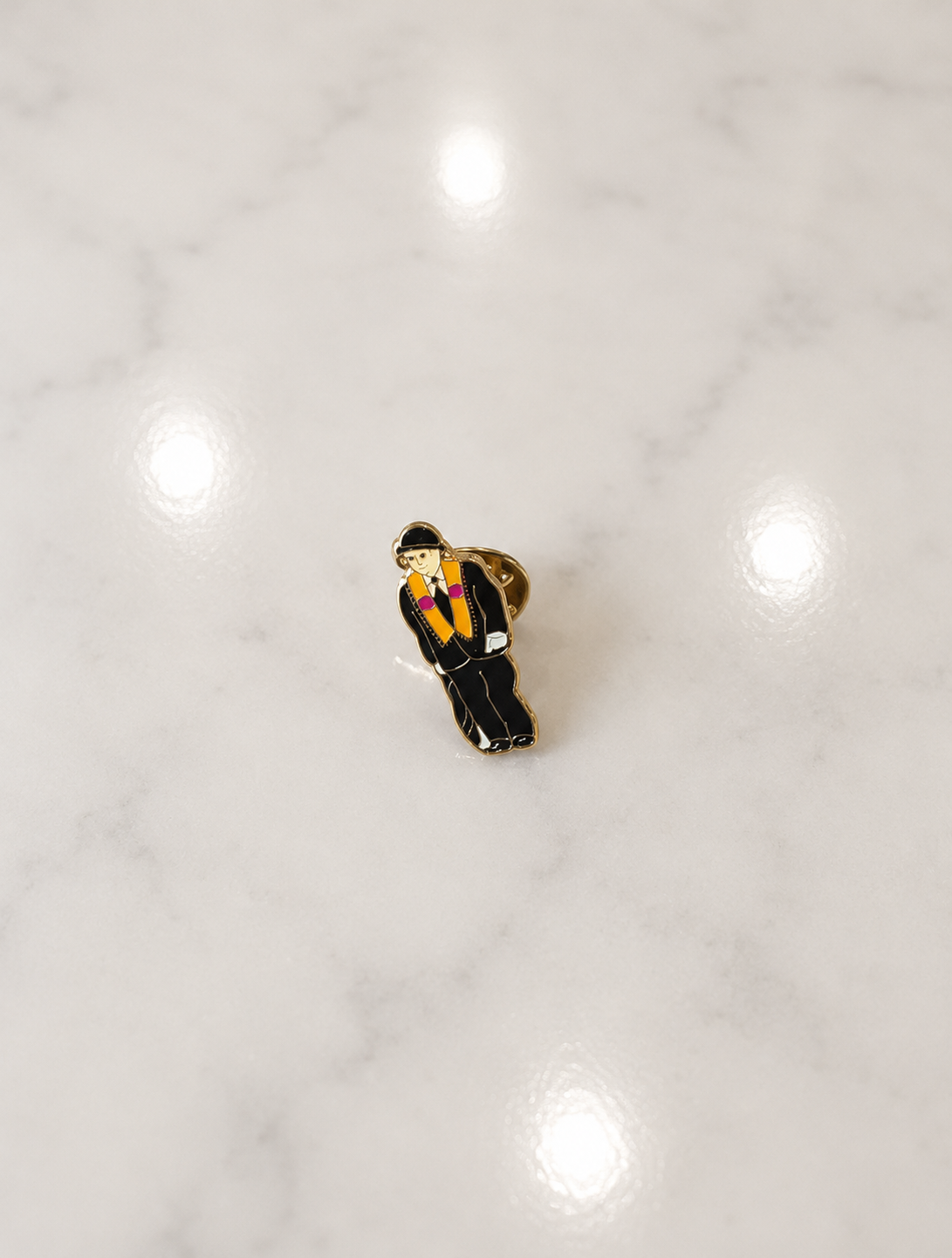 Orange Man Pin Badge