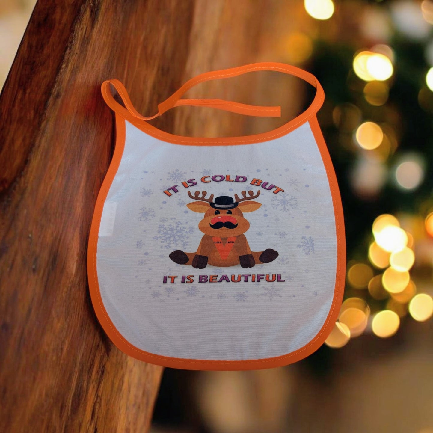 Cold but beautiful reindeer bib
