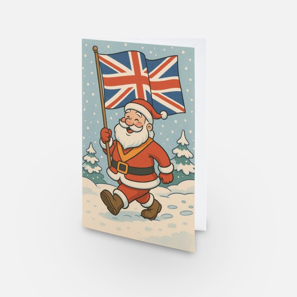 Orange Santa card
