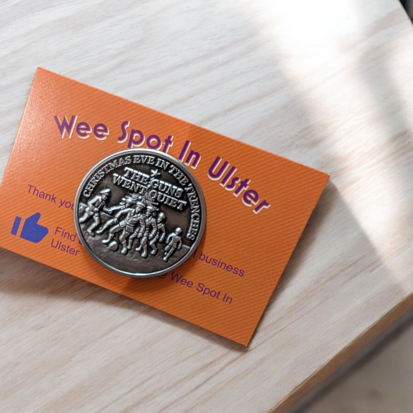 Christmas in the trenches pin badge