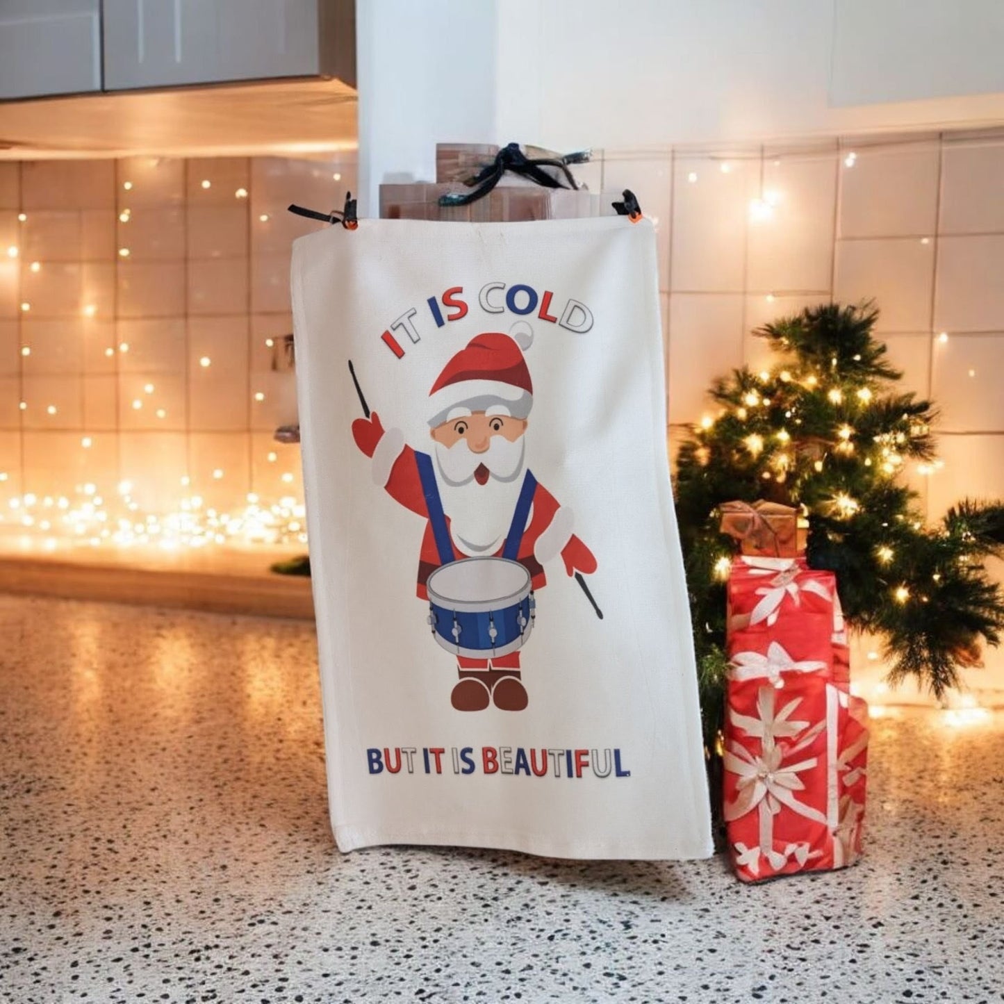 Cold but it is Beautiful tea towel