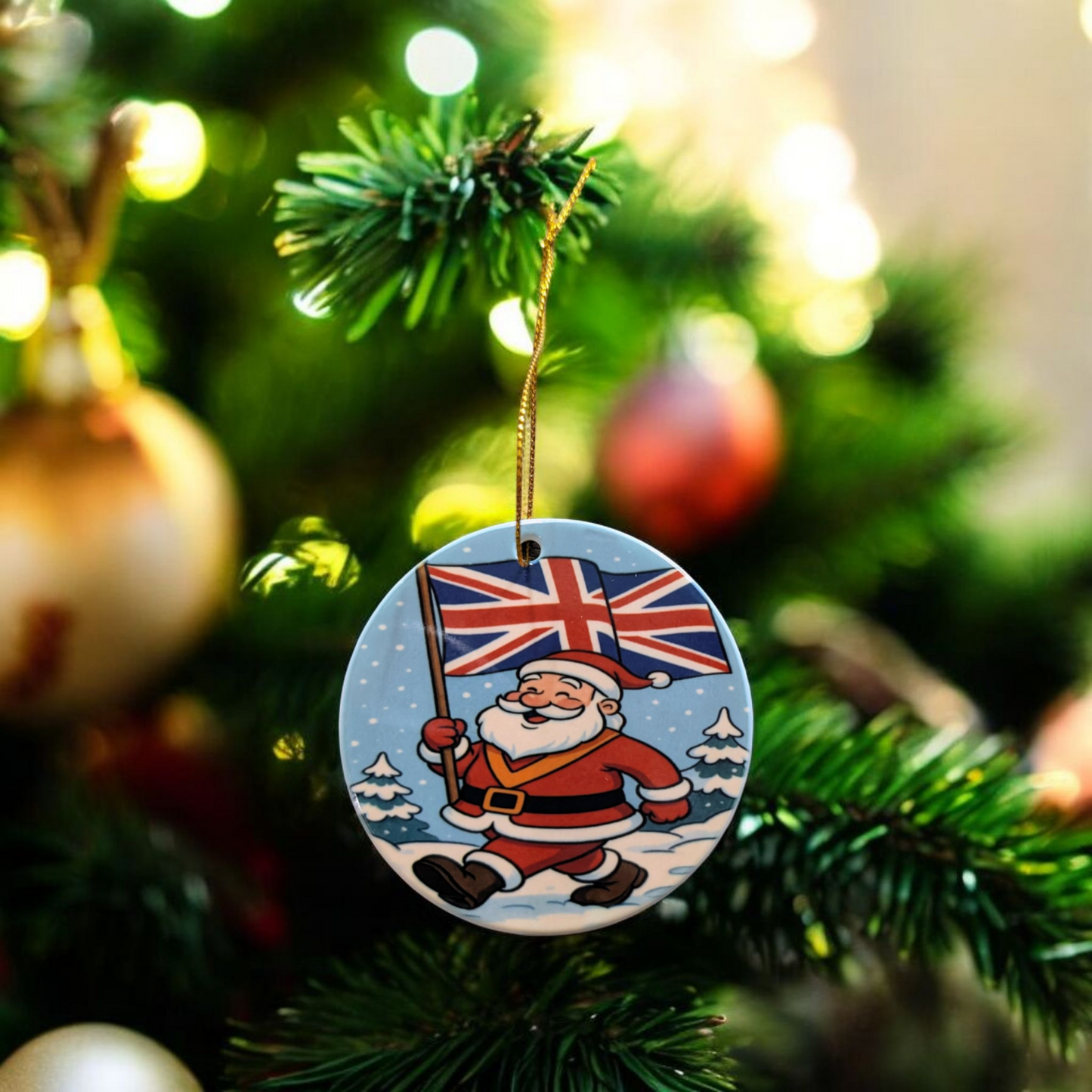 Orange Santa Christmas decoration