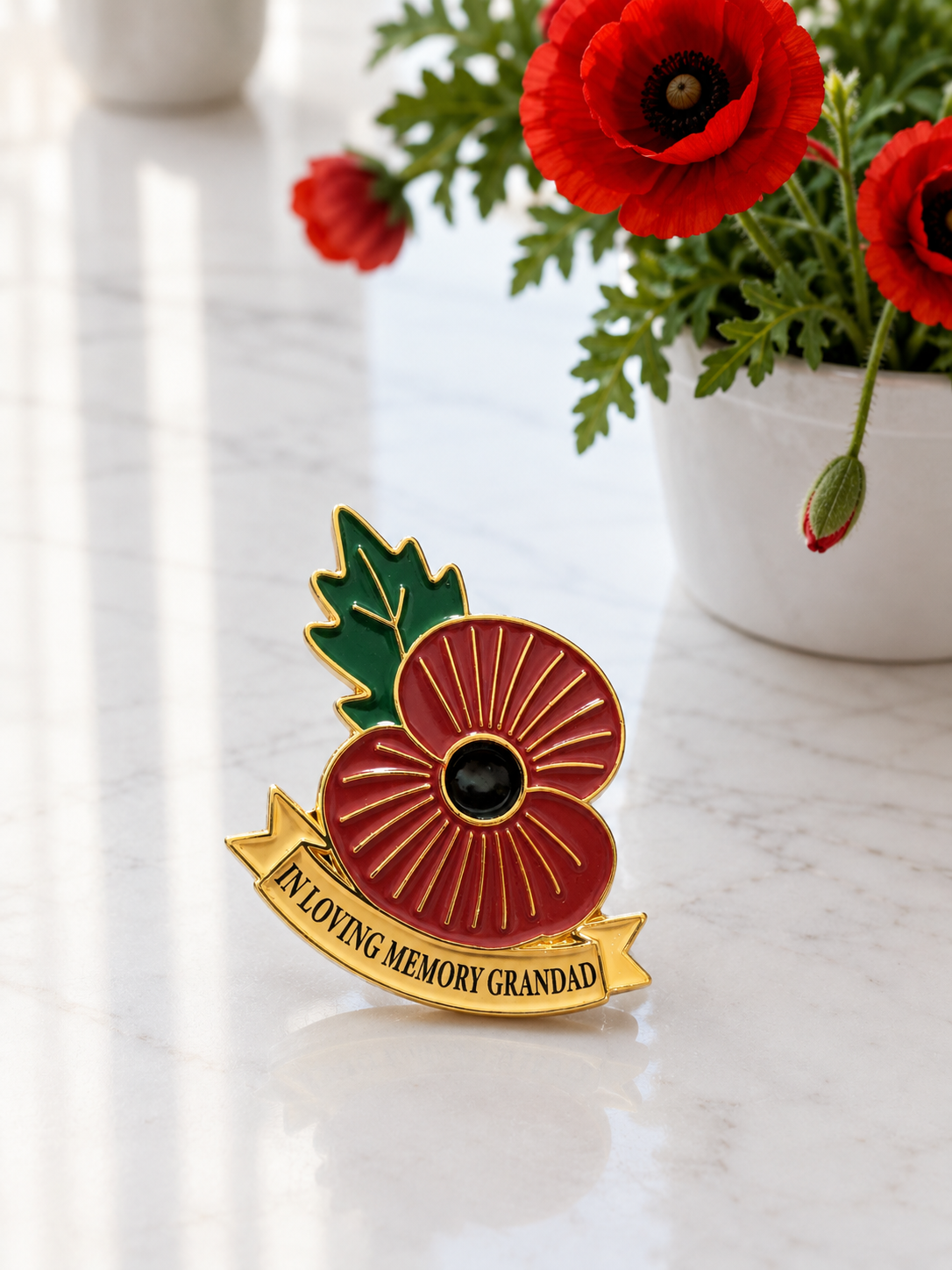 In loving memory poppy pins