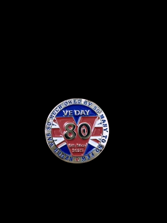 NEW VE DAY 80TH ANNIVERSARY PIN BADGE "25"
