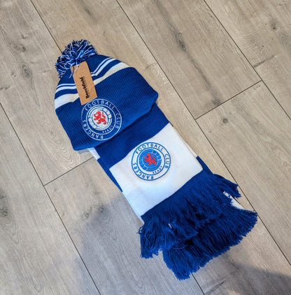 Rangers hat and scarf combo