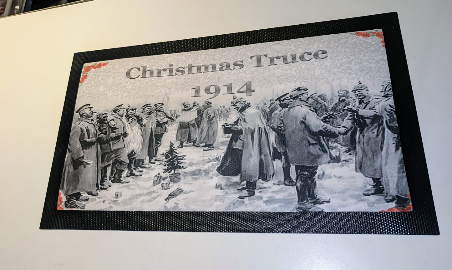 Christmas truce bar mat