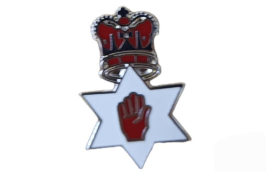 Star,Crown & red hand badge