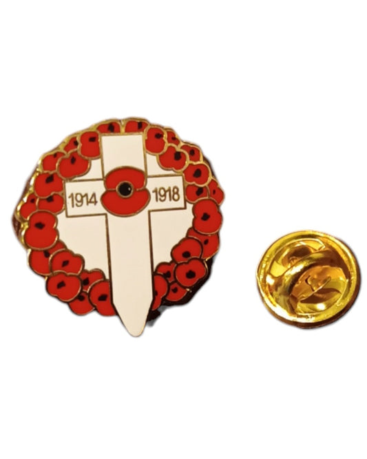 Remembrance cross Pin badge