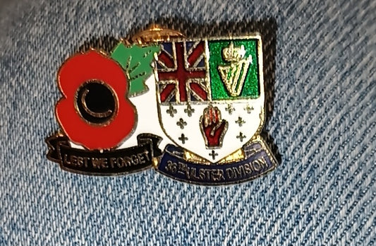 36th ulster division remembrance  pin badge