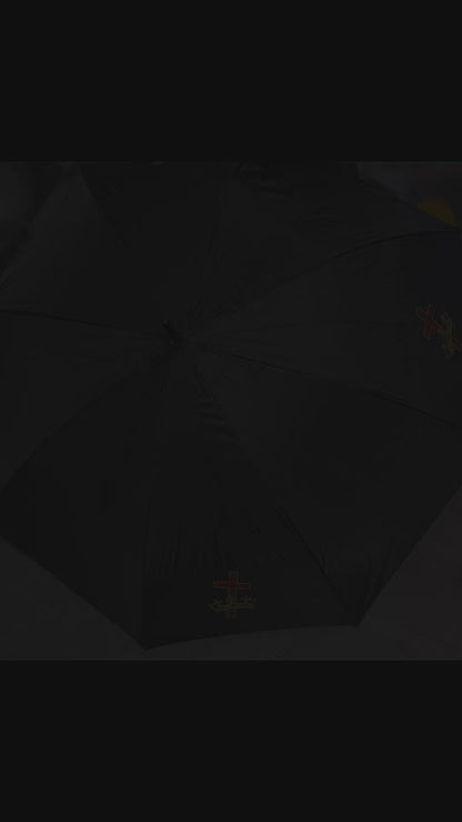 Cross & crown golf umbrellas