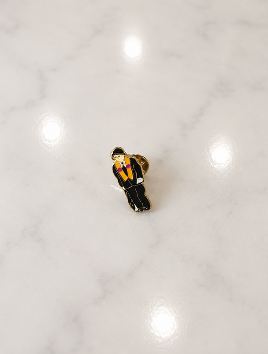 Orange Man Pin Badge