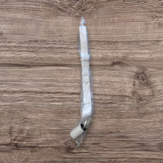 White leather flag strap