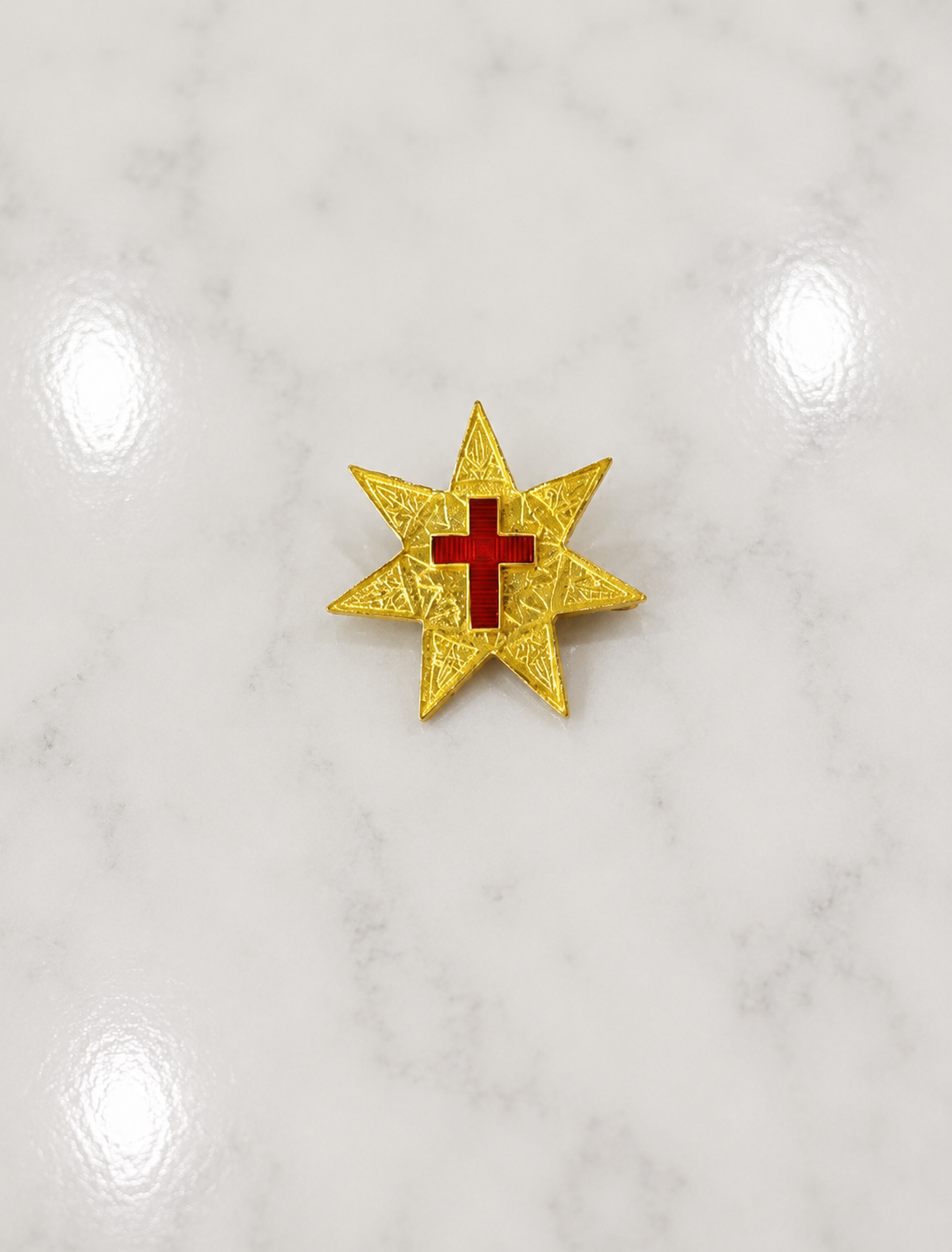 Royal Black Gold Star Emblem