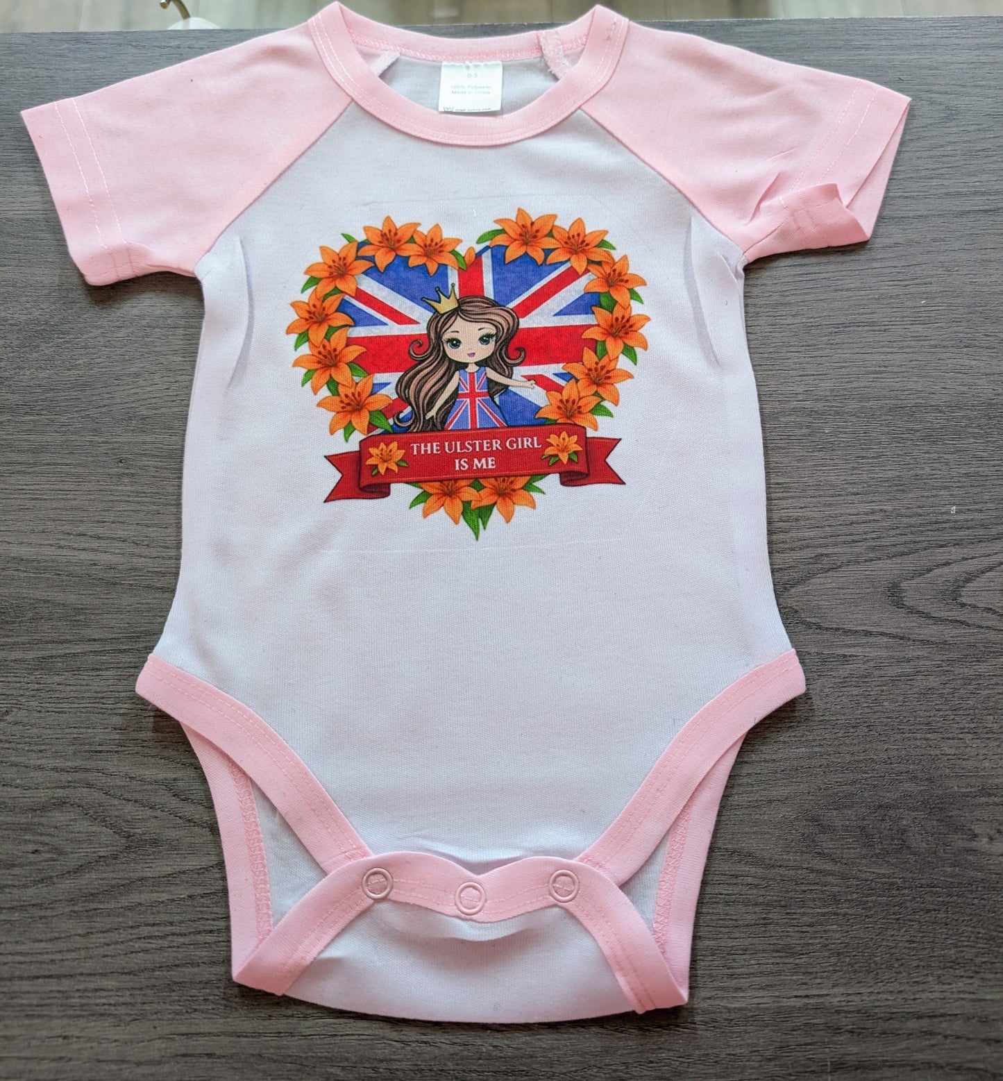 Ulster girl baby vest