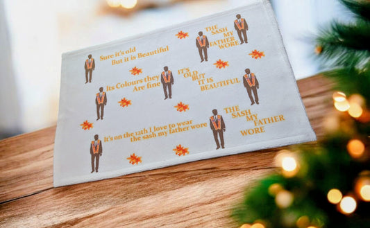 Sash My Father Wore tea towel