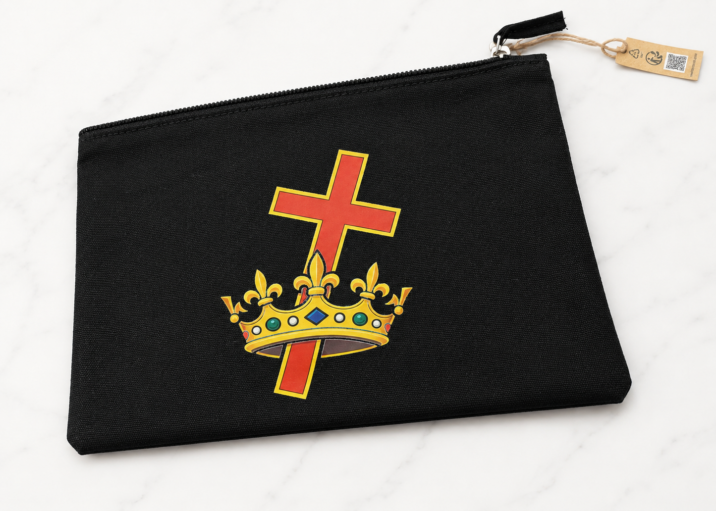Red cross & crown collarette bag