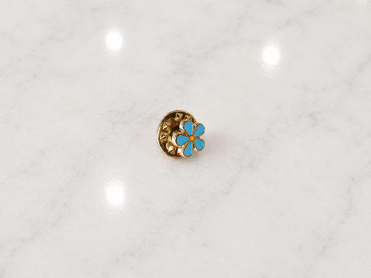 Forget Me Not Pin Badge
