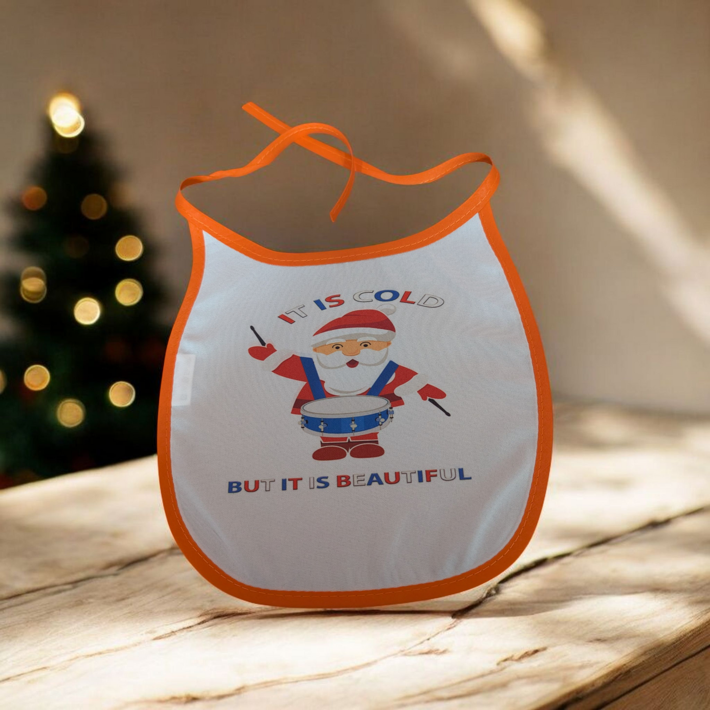 Cold but beautiful Santa bib