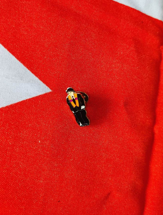 Orange Man Pin Badge